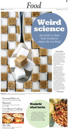 Food Section front page from The Providence Journal