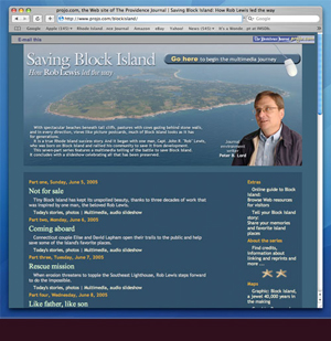 The Providence Journal multimedia: Block Island: How Rob Lewis Led the Way - landing page